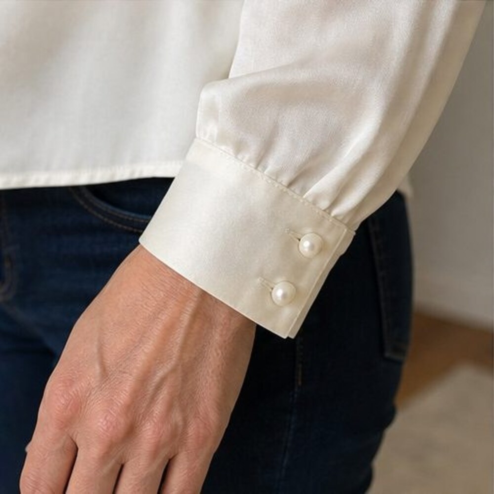White Ruffle Blouse - Picture 5 of 6
